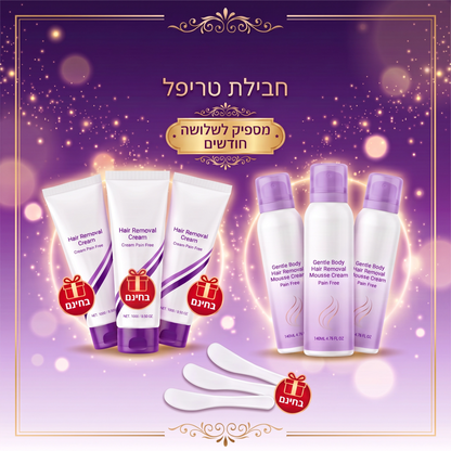 Yuri – ערכה להסרת שיער בלי סכין ובלי גירויים